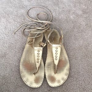 Used Gold sandals